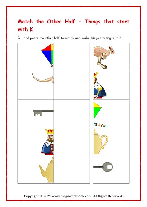 K Printable Worksheet