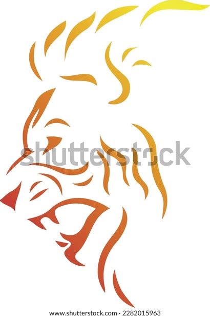 Lion Head Silhouette Lion Head Lion Stock Vector (Royalty Free ...