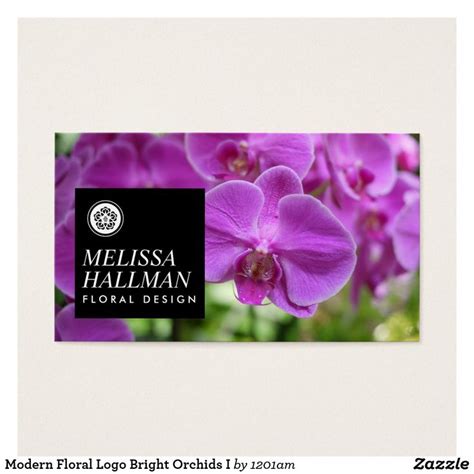 Floral Designer Business Card - Orchid Blooms