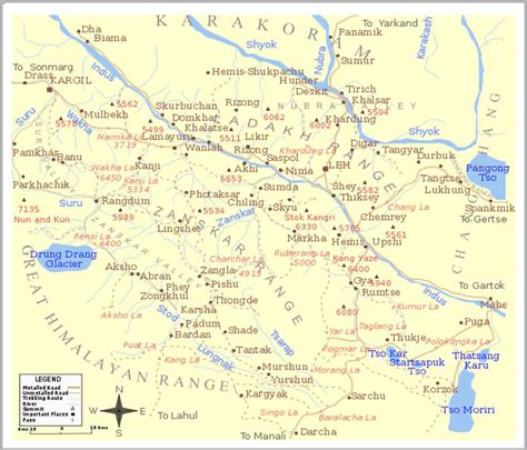 Ladakh Map - Leh Ladakh Tourism