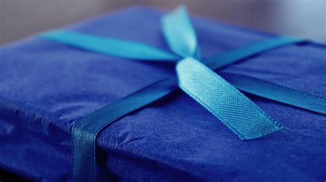 Blue Gift Box With Blue Ribbon · Free Stock Photo