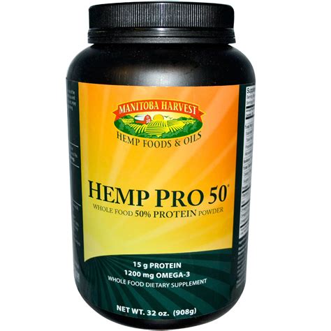 Manitoba Harvest, Hemp Pro 50, Whole Food 50% Protein Powder, 32 oz ...