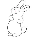 Standing rabbit drawing | Free SVG