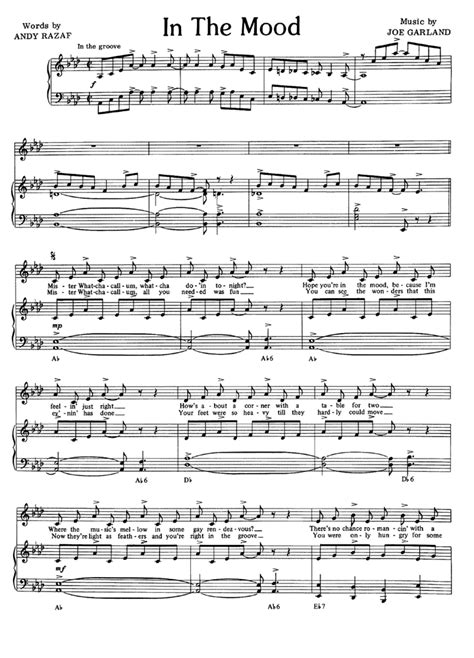 IN THE MOOD Piano Sheet music | Easy Sheet Music