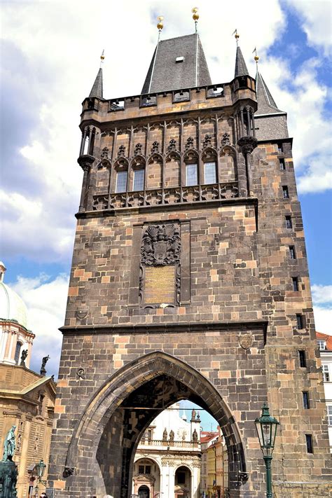 Old Town Bridge Tower at Křižovnické Náměstí in Prague, Czech Republic ...