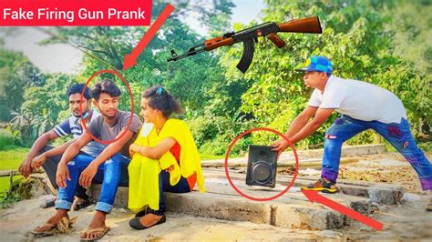 Fake Firing Gun Prank Fake G-U-N Shot Prank On Public Reaction Part-2 Awesome Reaction - YouTube