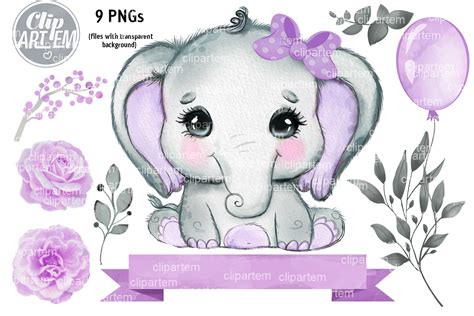 Purple Baby Elephant