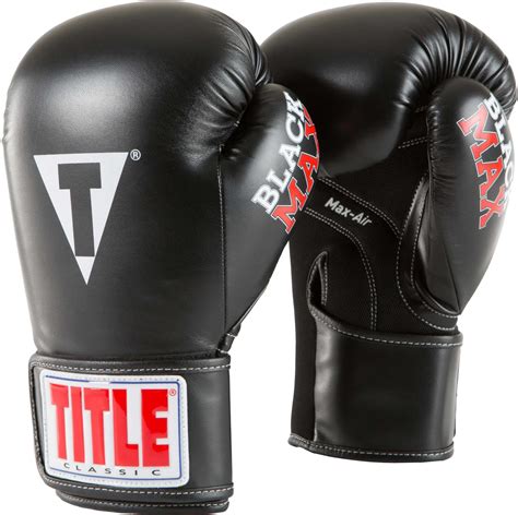 TITLE Boxing Classic Max Boxing Gloves Black 16 oz. - Walmart.com ...