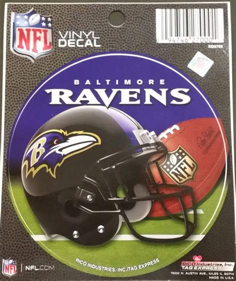 Baltimore Ravens Helmet Decal - Dragon Sports