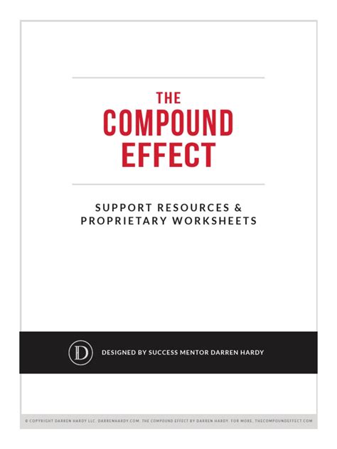 The Compound Effect Worksheets by Darren Hardy | PDF | Psychological Concepts | Psychology