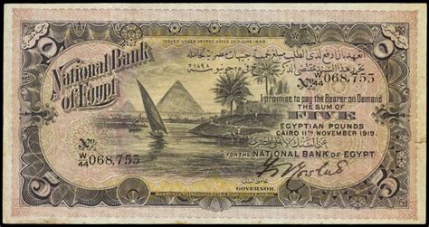 Egypt 5 Pounds banknote 1919|World Banknotes & Coins Pictures | Old Money, Foreign Currency ...