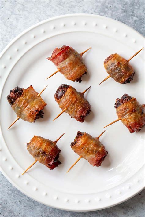 Air Fryer Bacon Wrapped Dates with Chorizo - Food Banjo