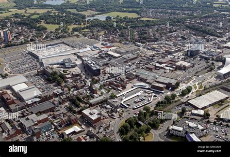 aerial view of West Bromwich town centre, Birmingham, UK Stock Photo ...