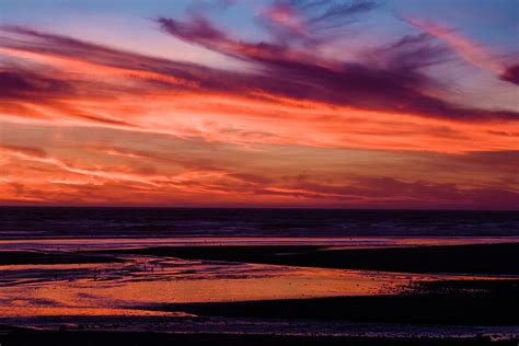 Oregon Beach Sunset in Lincoln City Photograph by Joshua Rainey | Fine ...