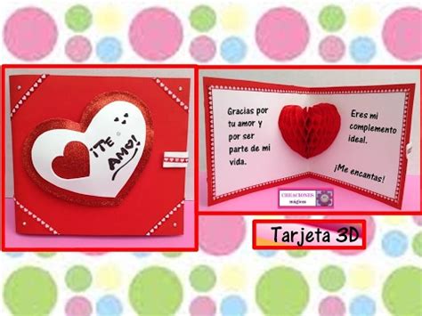 Tarjeta 3D para día de san Valentin♥♥-CREACIONES mágicas♥♥ - YouTube