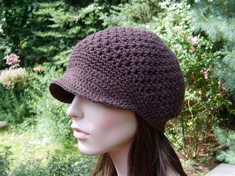 Women's Newsboy Hat Women's Crochet Hat Brimmed - Etsy