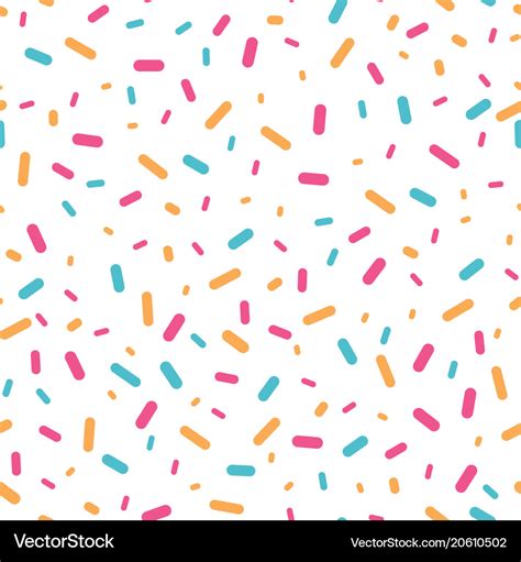 Colorful confetti sprinkles seamless pattern Vector Image