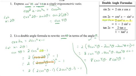 Video Lesson - Double Angle Formulae - YouTube