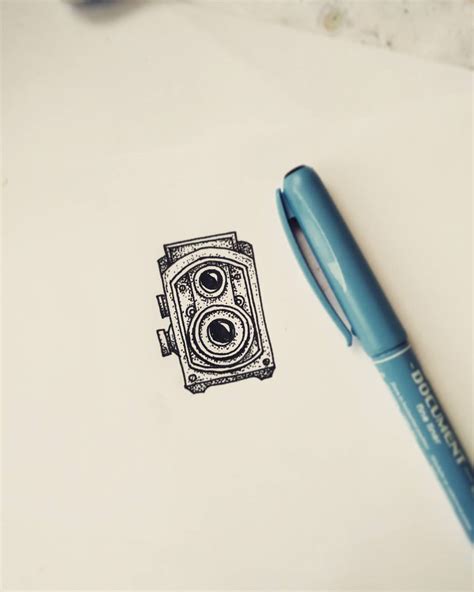 The Raven From The North — Small vintage camera tattoo design #drawing...