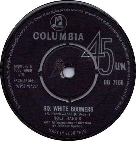 Rolf Harris - Six White Boomers | Releases | Discogs