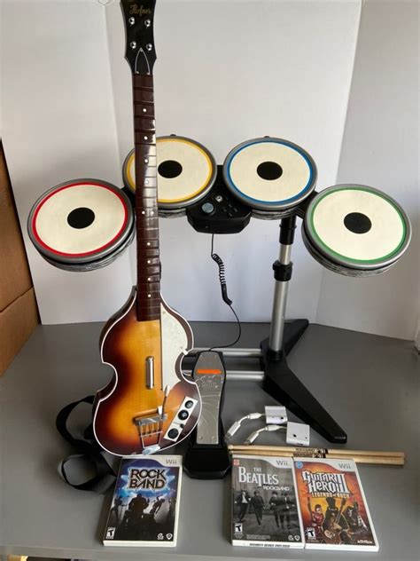 The Beatles Rock Band Wii Drums Guitar on Mercari | Rock bands, Guitar, The beatles