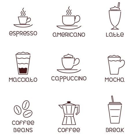 Free Vector | Coffee icons, outline