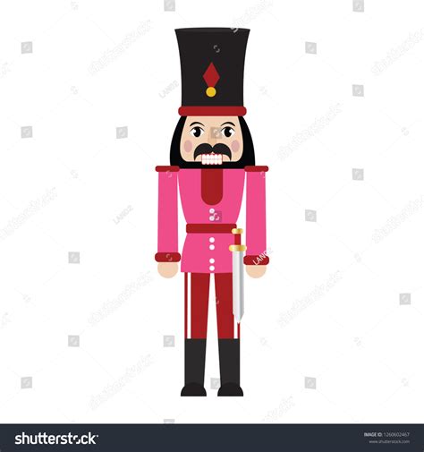 Cute Nutcracker Soldier Stock Vector (Royalty Free) 1260602467 ...