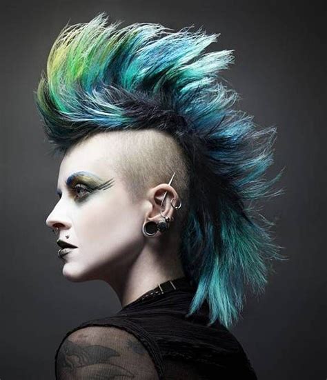 mohawk punk hairstyles for women – Hairstyle Design Ideas | Punk haircut, Rock hairstyles, Goth hair