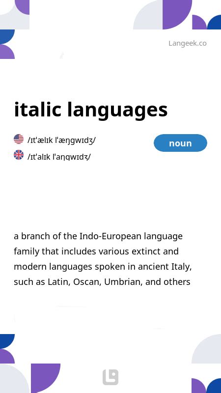 Definition & Meaning of "Italic languages" | Picture Dictionary