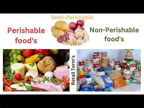 Perishable food's, Semi-Perishable food's, Non-Perishable food's, Retail terms - YouTube