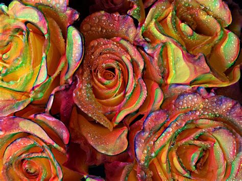 Rainbow Rose Background