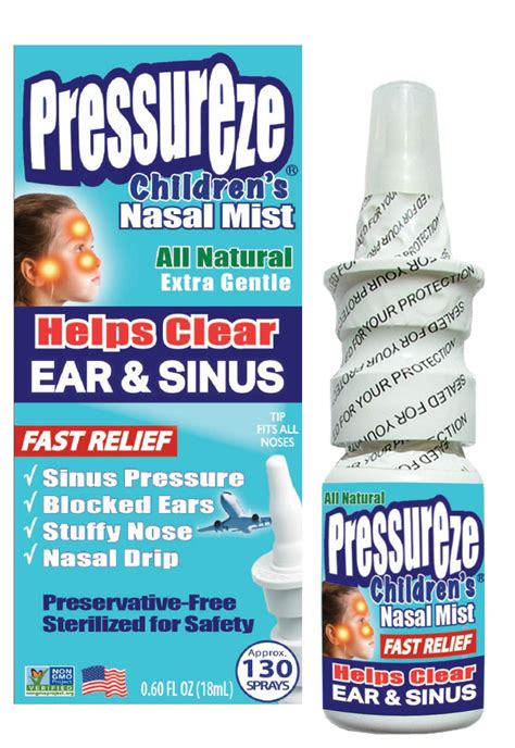 Buy Pressureze All Natural Preservative-Free Sterile Nasal Spray for ...