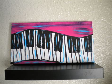 Piano Keys Painting- Keyboard- Abstract Original Acrylic Painting. $30. ...