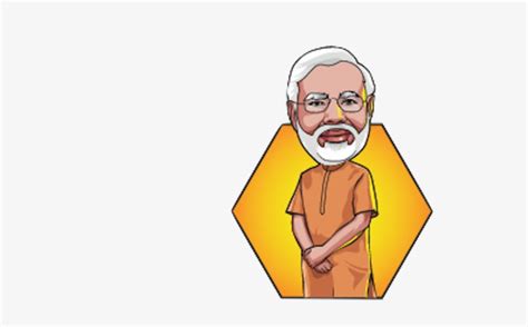 Narendra Modi Stickers Messages Sticker-5 - Modi Cartoon Drawing Transparent PNG - 618x618 ...