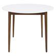 Eurostyle Manon Oval Dining Table 63" in White and Dark Walnut - 90190WHT