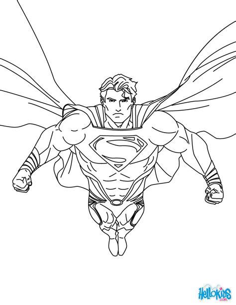 Superman printing and drawing coloring pages - Hellokids.com