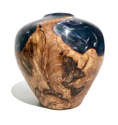 Lathe Turned Wood and Resin Vases - GlassCast