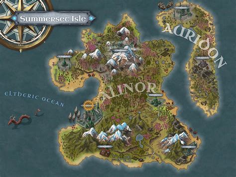 Part 4 of the province map series: Summerset Isle! This was probably the hardest so far for me ...