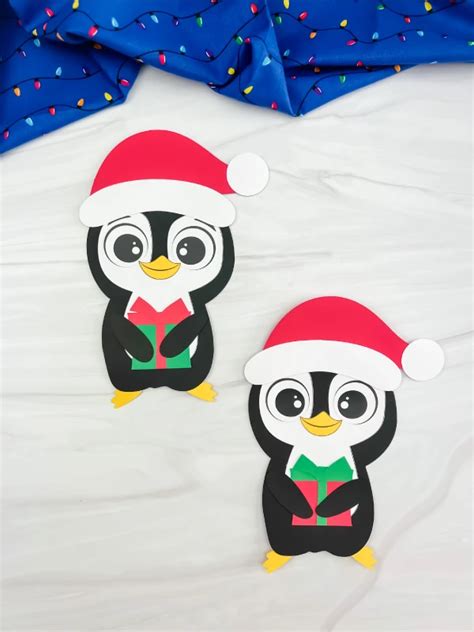 Christmas Penguin Craft For Kids [Free Tempate]