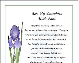 50th Birthday Poem for Daughter - Etsy