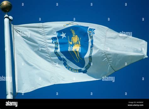 State Flag of Massachusetts Stock Photo - Alamy