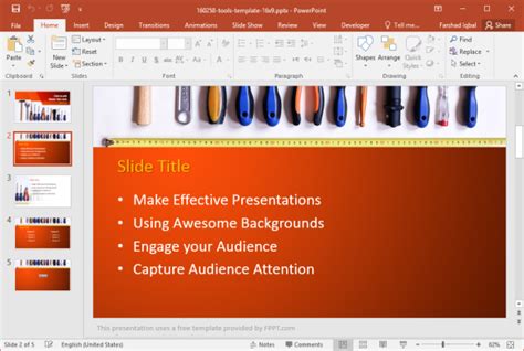 Free Tools PowerPoint Template