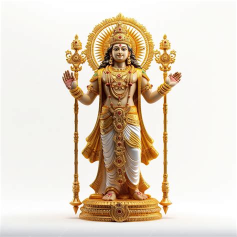 Premium AI Image | illustration of hindu god surya standing golden ...