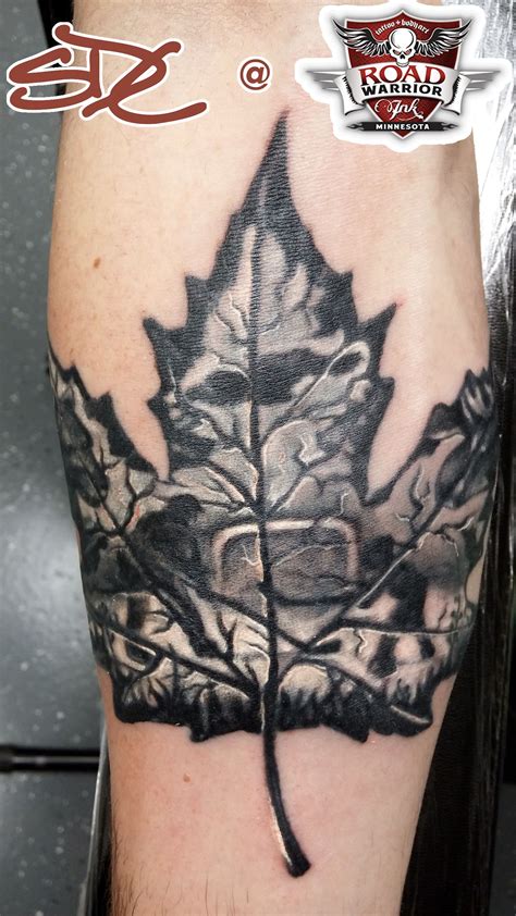 Canadian Maple Leaf Tattoo! BY: SDC (Sonia DeBenetti-Carlisle) | Ink | Pinterest | Maple leaf ...