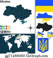 510 Vector Map Of Ukraine With Regions Clip Art | Royalty Free - GoGraph