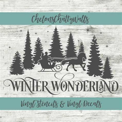 Winter Wonderland Vinyl Stencil Winter Wonderland Vinyl - Etsy | Christmas vinyl, Stencils ...