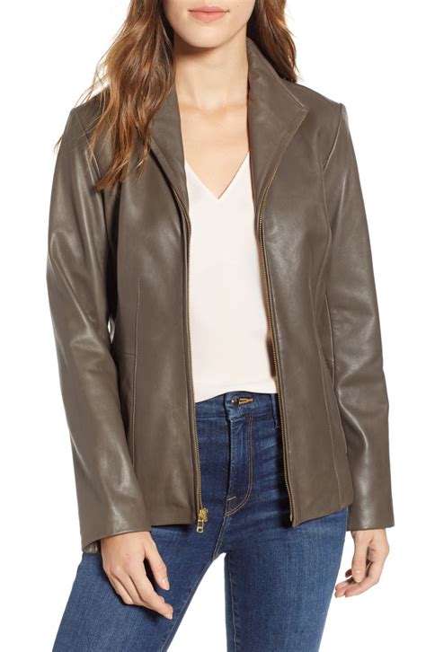 Cole Haan Lambskin Leather Jacket | Nordstrom