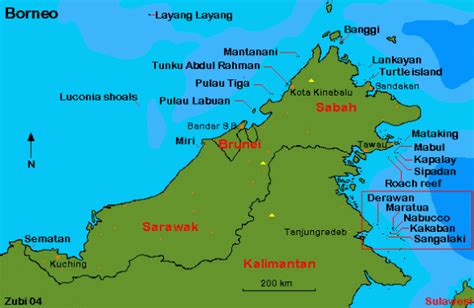 peta sabah dan sarawak