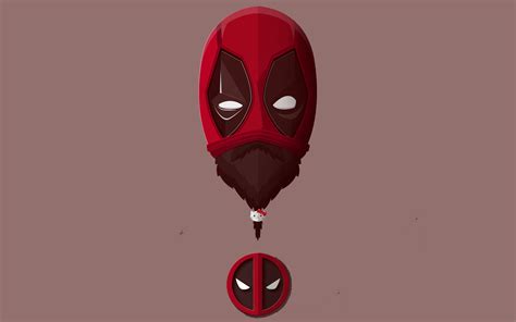 3840x2400 Bearded Deadpool Minimalism 4K ,HD 4k Wallpapers,Images,Backgrounds,Photos and Pictures