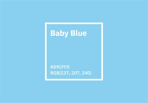 Baby Blue Color - Hex, RGB, CMYK, Pantone | Color Codes - U.S. Brand Colors